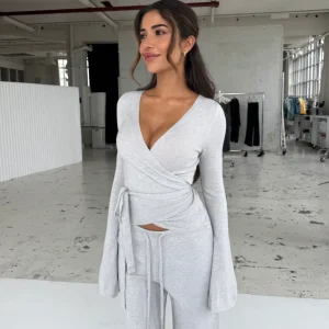 Ballerina knit top - hellgrau