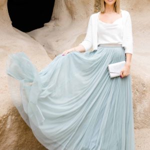 CONSTANT LOVE Tüll Rock lang Dusty-Mint - limitiert