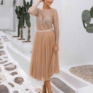 CONSTANT LOVE Tüll Rock Midi FARBE CAPPUCCINO - limitiert