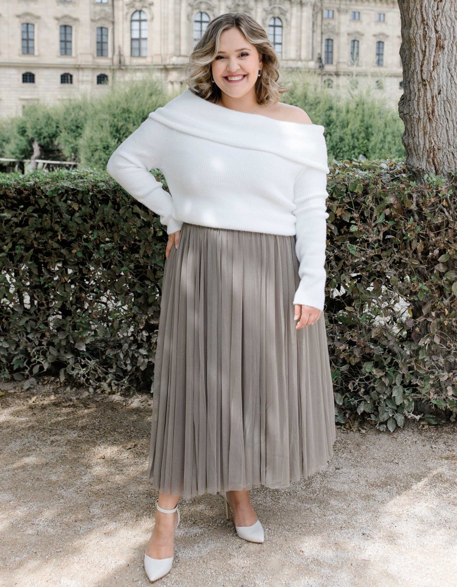 CONSTANT LOVE CURVY Tüll Rock Midi FARBE TAUPE - limitiert – Bild 3