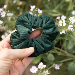 Scrunchie Cord Samt Waldgrün